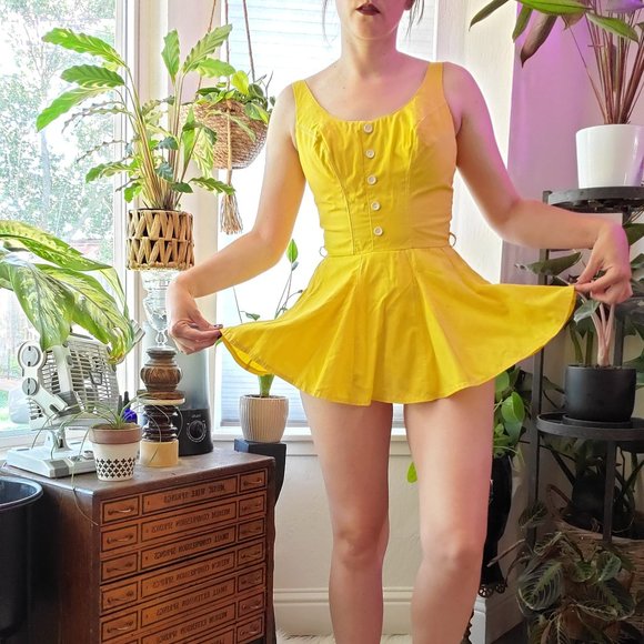 Vintage Other - vintage 1950s yellow skirt bathing suit by Catalina